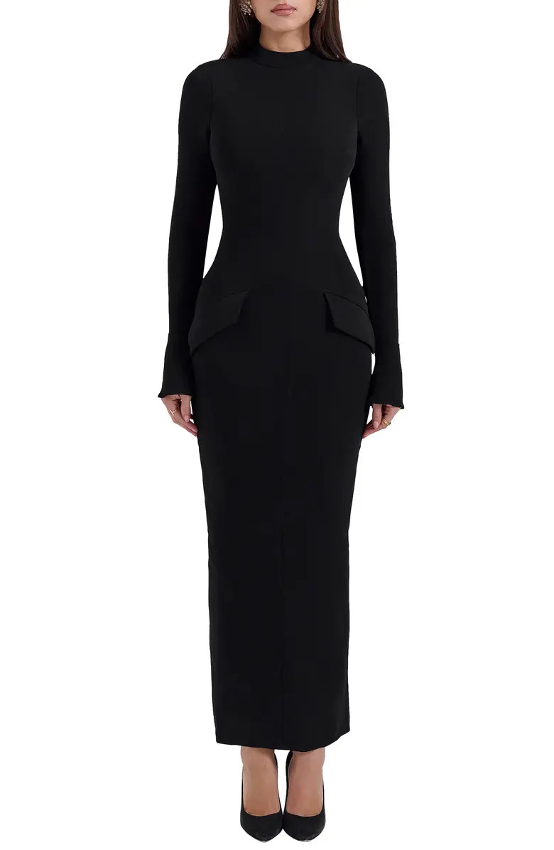 HOUSE OF CB Marie Louise Mock Neck Long Sleeve | Nordstrom | Nordstrom