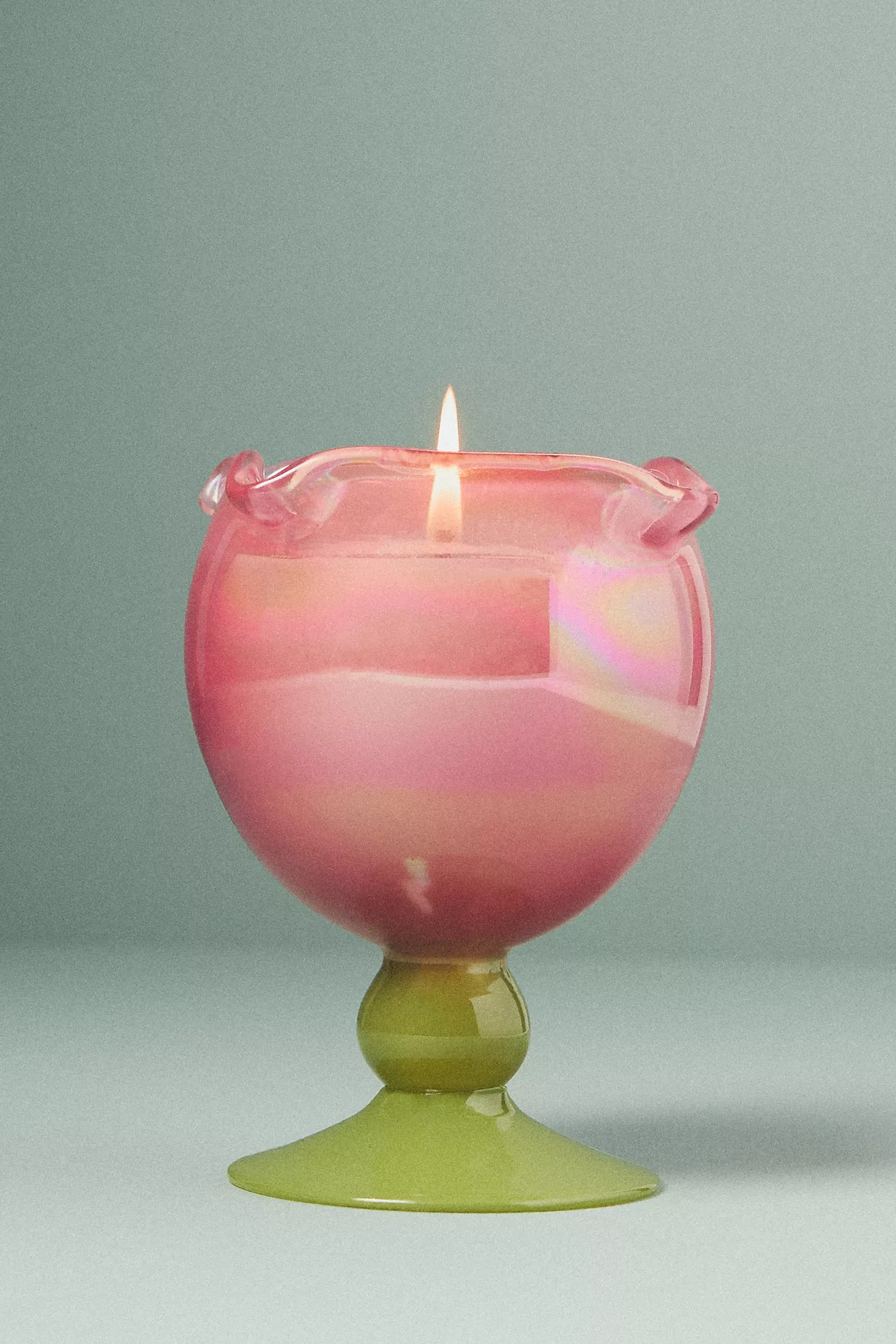 Tula Floral Tulip Fields Pedestal Candle | Anthropologie (US)