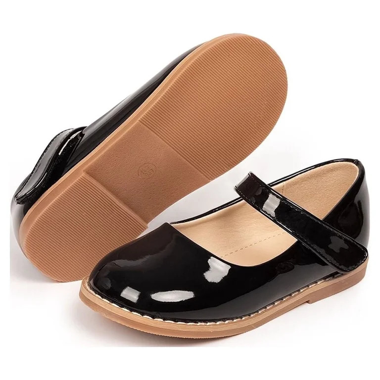 HsdsBebe Toddler Girls Dress Shoes Mary Jane Bowknot Soft Sole Princess Shoes for Little Kids | Walmart (US)