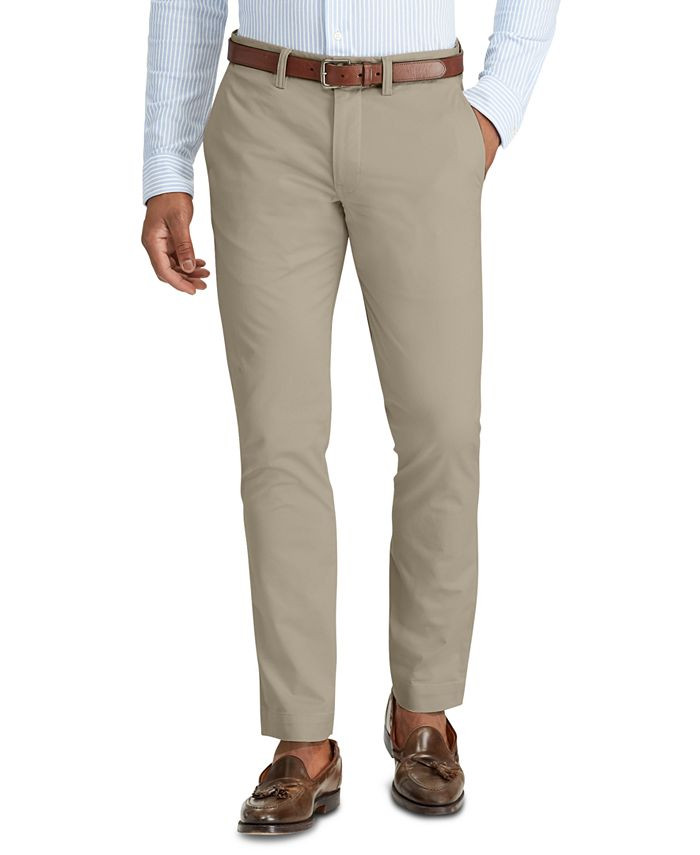 Polo Ralph Lauren Men's Straight-Fit Stretch Chino Pants & Reviews - Pants - Men - Macy's | Macys (US)