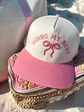 Doing My Best - Pink Vintage Trucker Hat | KenzKustomz