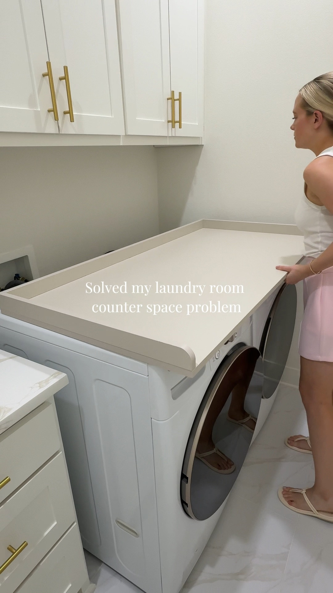 Resharing this one because so many of you loved it 🤍 This laundry room countertop that fits right over your washer and dryer is an absolute game changer, it adds so much extra counter space and looks so good. Linking it here

#LTKSaleAlert #LTKHome