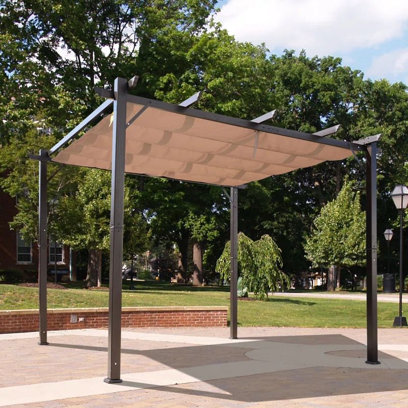 10 Ft. W x 10 Ft. D Pergola with Canopy | Wayfair North America