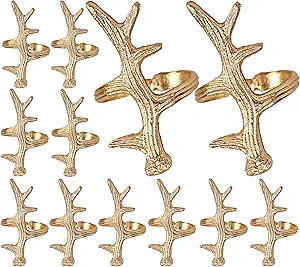 Lightweight Metal Napkin Rings Set of 12 - Napkin Rings Holder for Dinning Table Parties Dining T... | Amazon (US)