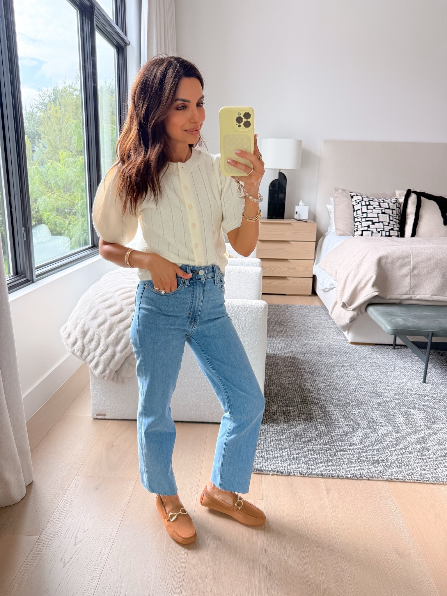 Wearing an xs cardigan & 24 petite length in denim for size reference

#LTKSaleAlert #LTKPetite