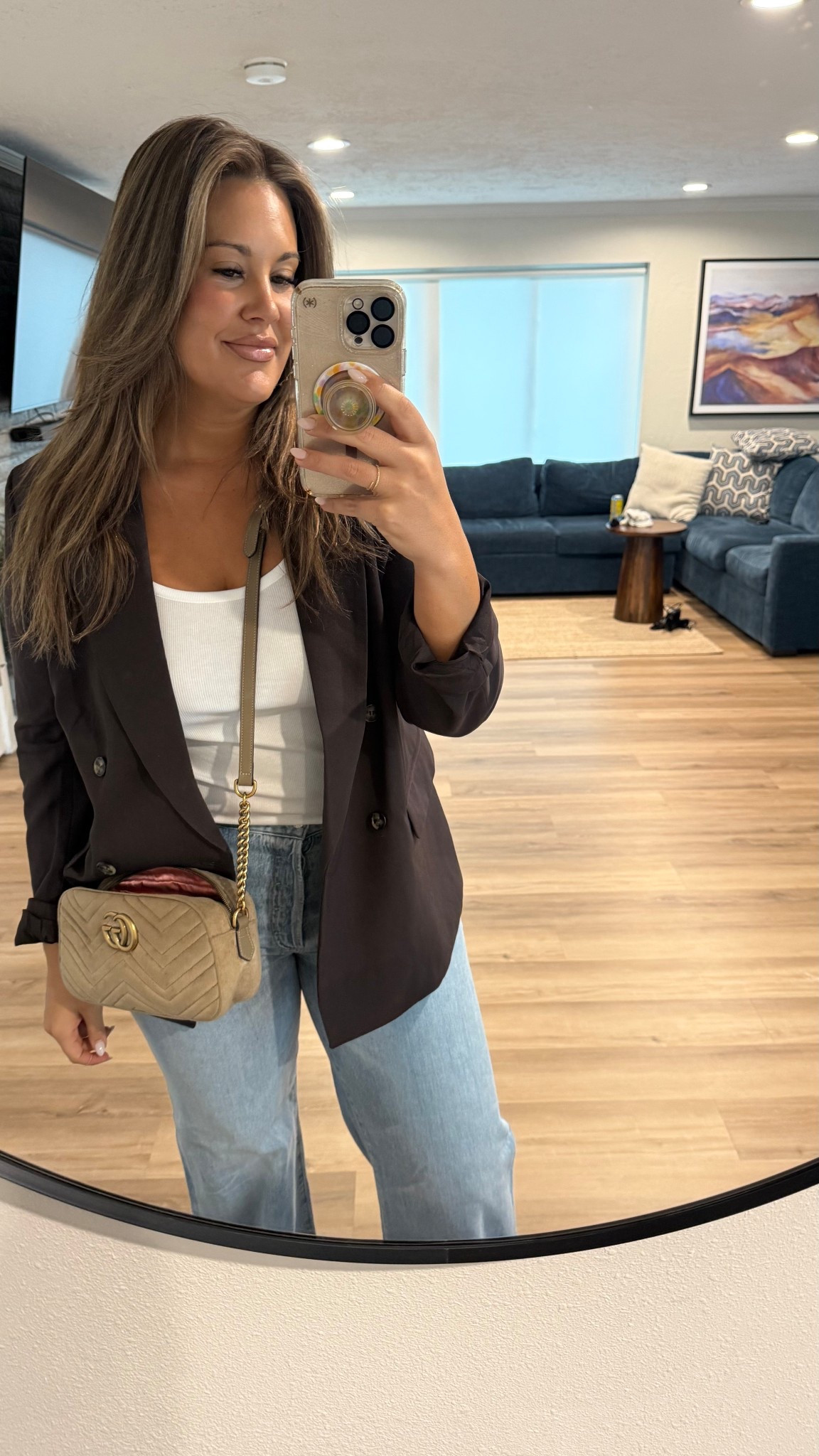 Business casual 
Hm haul 
Revolve 
Brown blazer 

#LTKWorkwear #LTKFindsUnder100 #LTKStyleTip