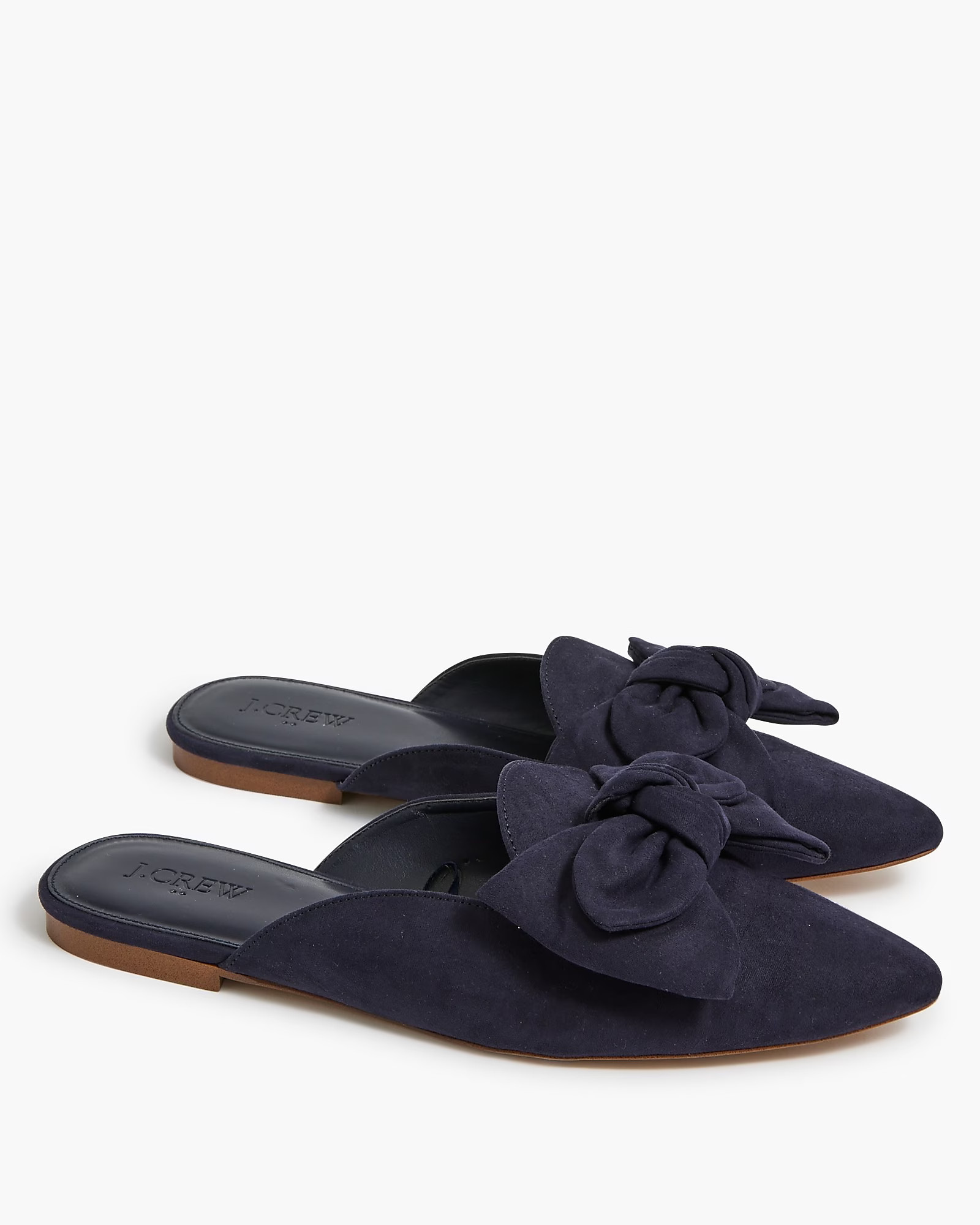 Sueded bow mules | J.Crew Factory