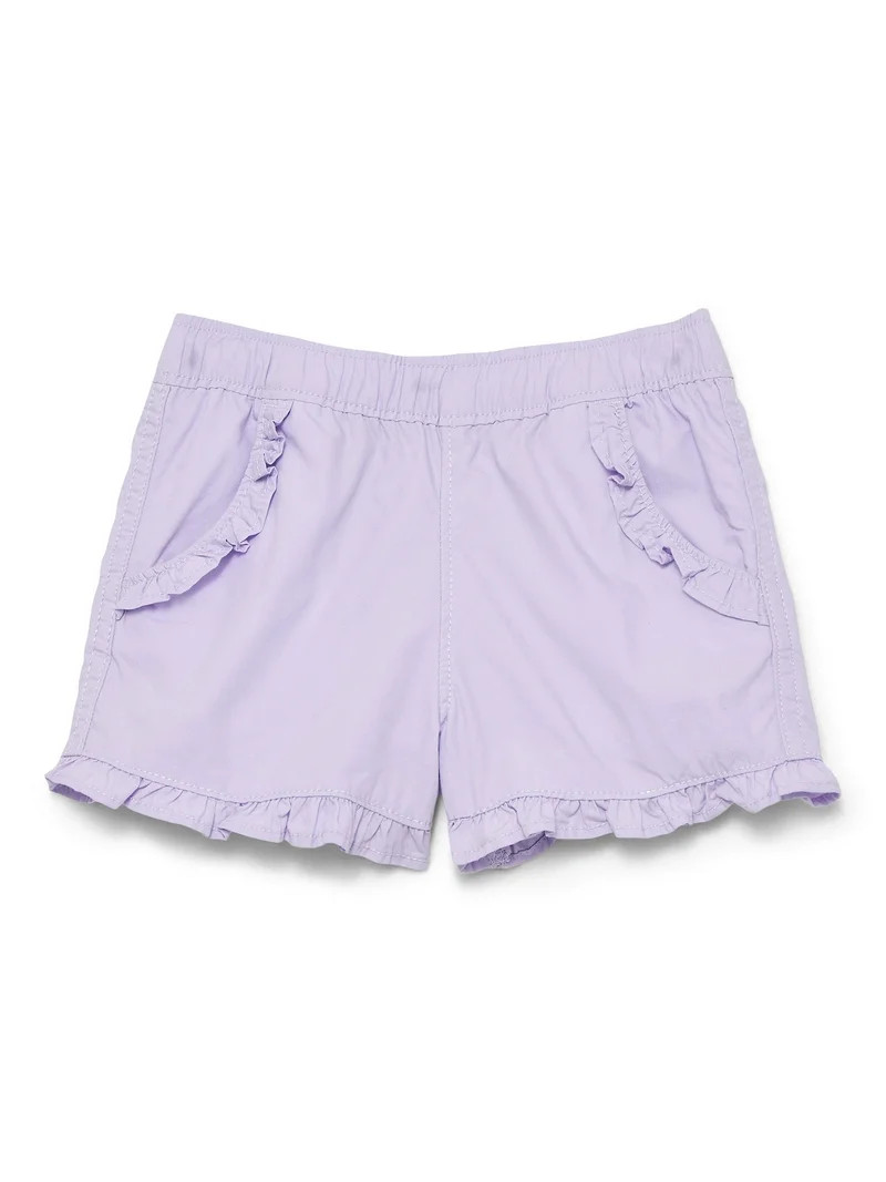 Wonder Nation Baby Girl Ruffle Pocket Shorts, Sizes 0-24 Months | Walmart (US)