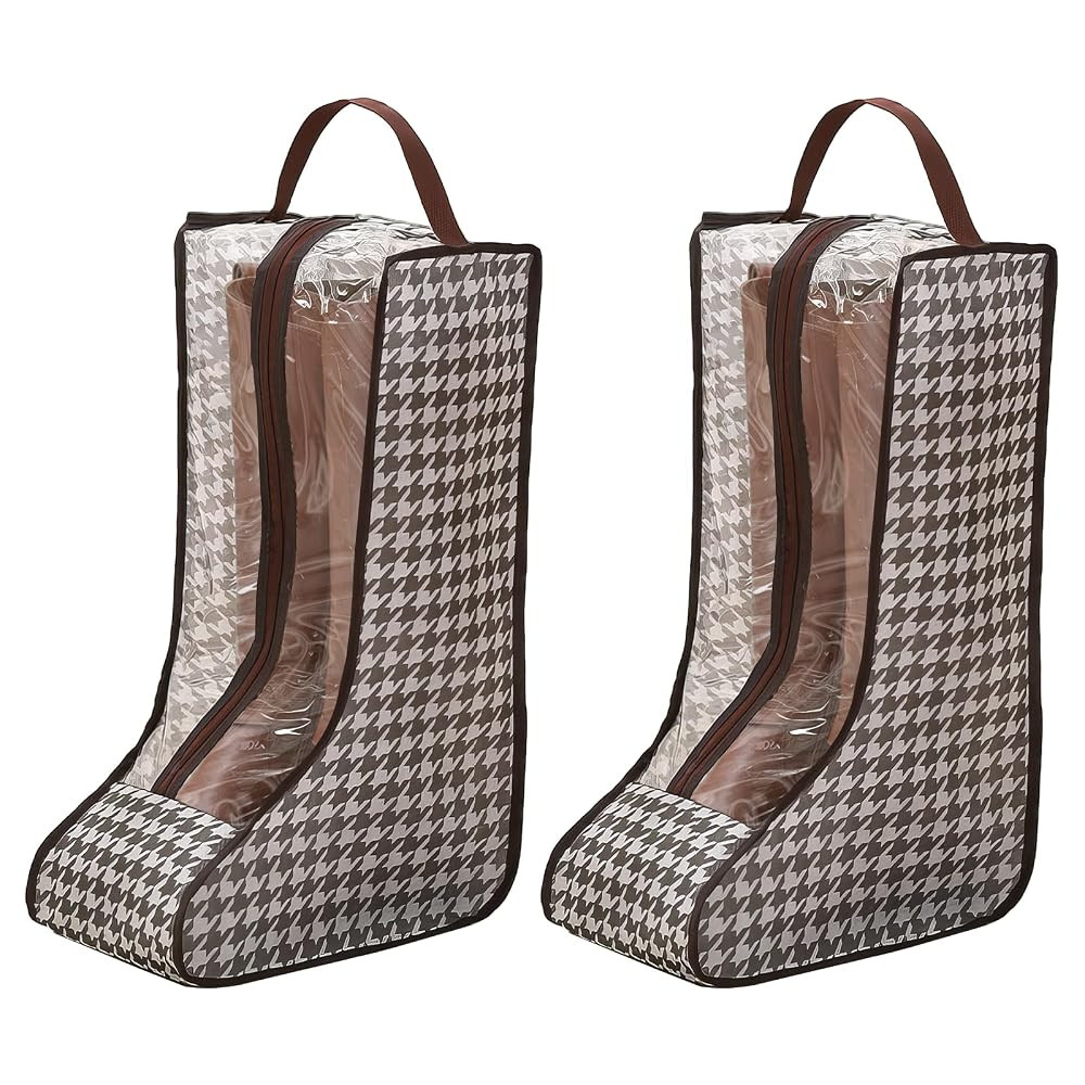 2 Pack Boot Storage Bag, Portable Dust Proof Boot Bags for Cowboy Boots, Shoe Cover Protector Bag... | Amazon (US)
