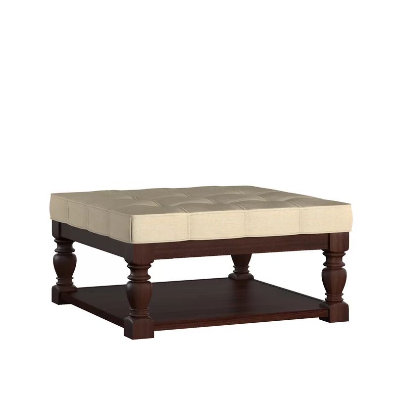 Abston 38'' Wide Tufted Square Cocktail Ottoman with Storage | Wayfair North America