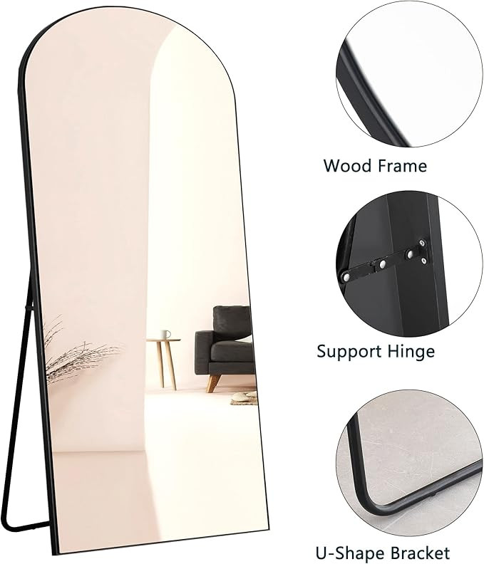 NeuType Arched Full Length Mirror Large Arched Floor Mirror with Stand Wall Mirror Full Length Bo... | Amazon (US)