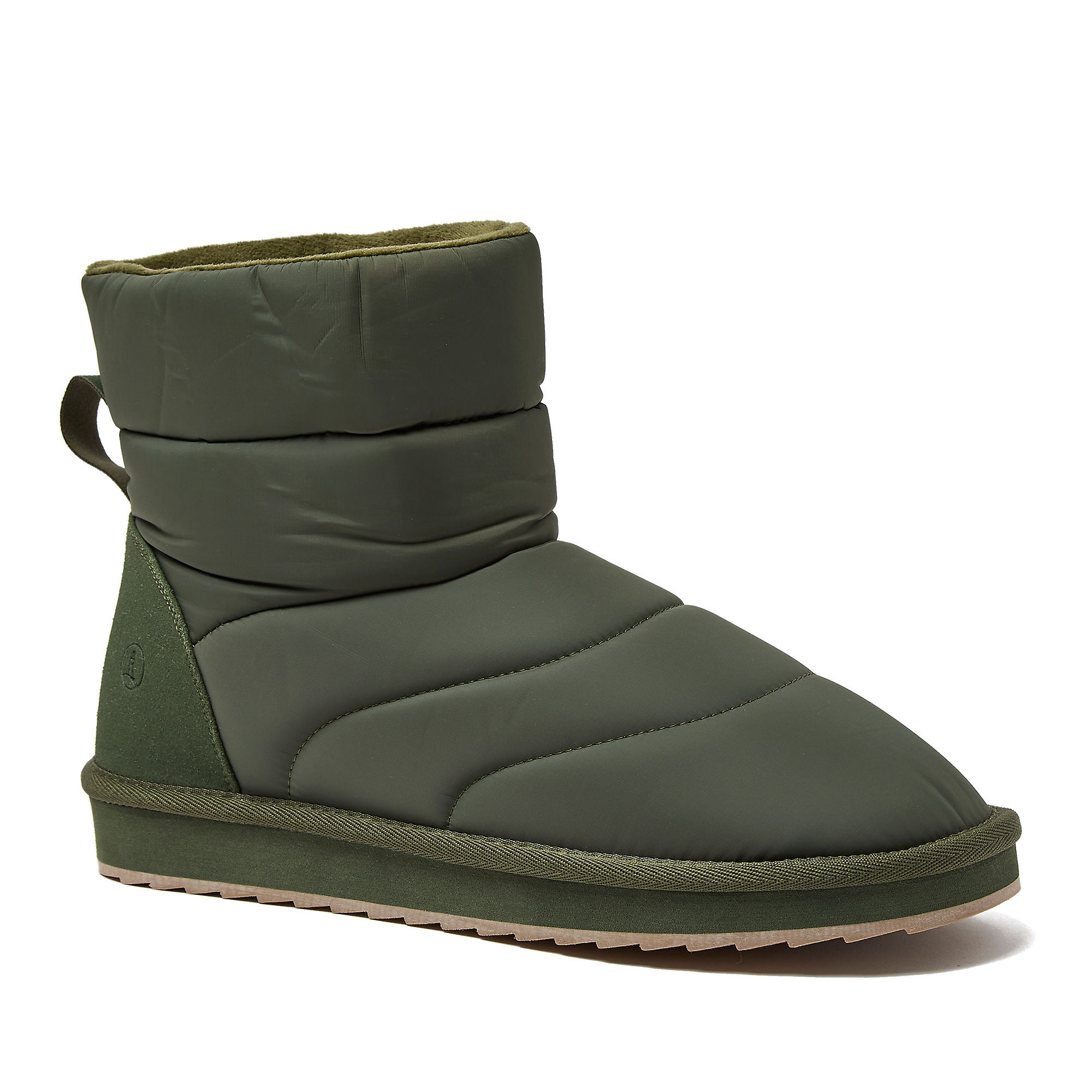 Men's Faux Fur Lined Puffer Boot Slippers | Lands' End (US)