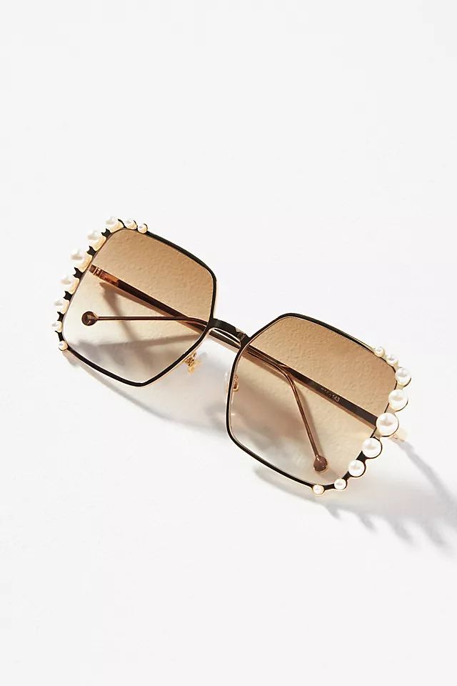 Pearl-Embellished Sunglasses | Anthropologie (US)
