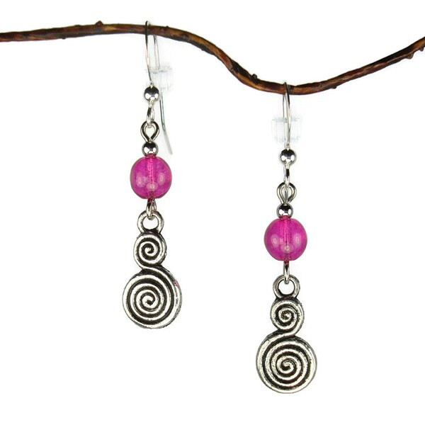 Jewelry by Dawn Hot Pink With Double Swirl Drop Earrings | Bed Bath & Beyond