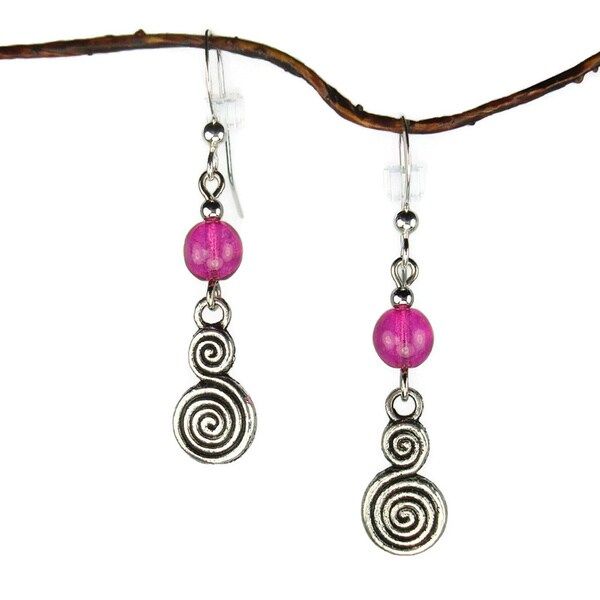 Jewelry by Dawn Hot Pink With Double Swirl Drop Earrings | Bed Bath & Beyond