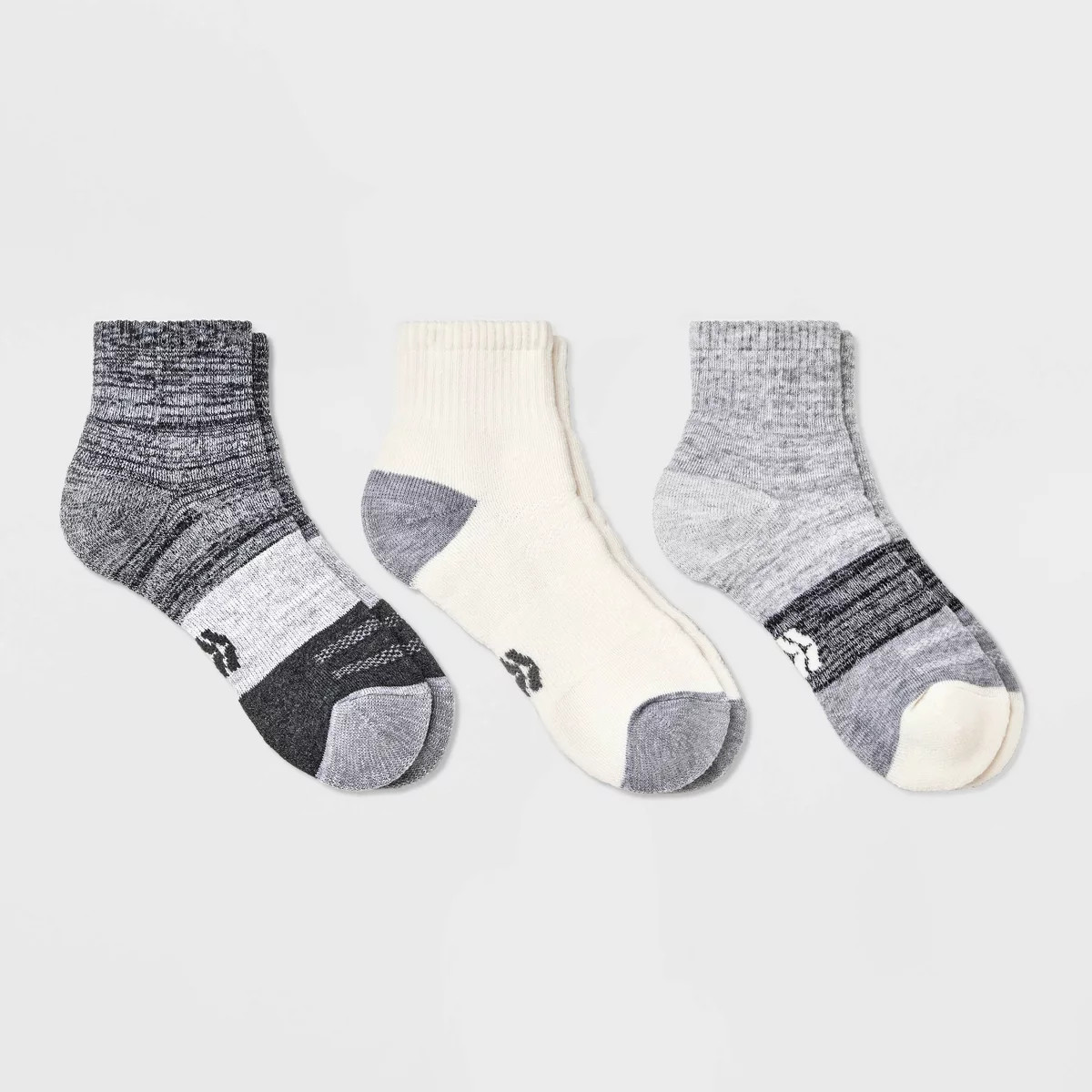 Women's 3pk Heavyweight Cushioned Colorblock Ankle Socks - All in Motion™ 4-10 | Target