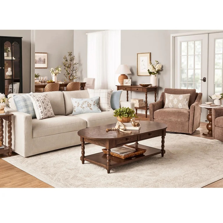 My Texas House Oval Coffee Table, Warm Brown | Walmart (US)