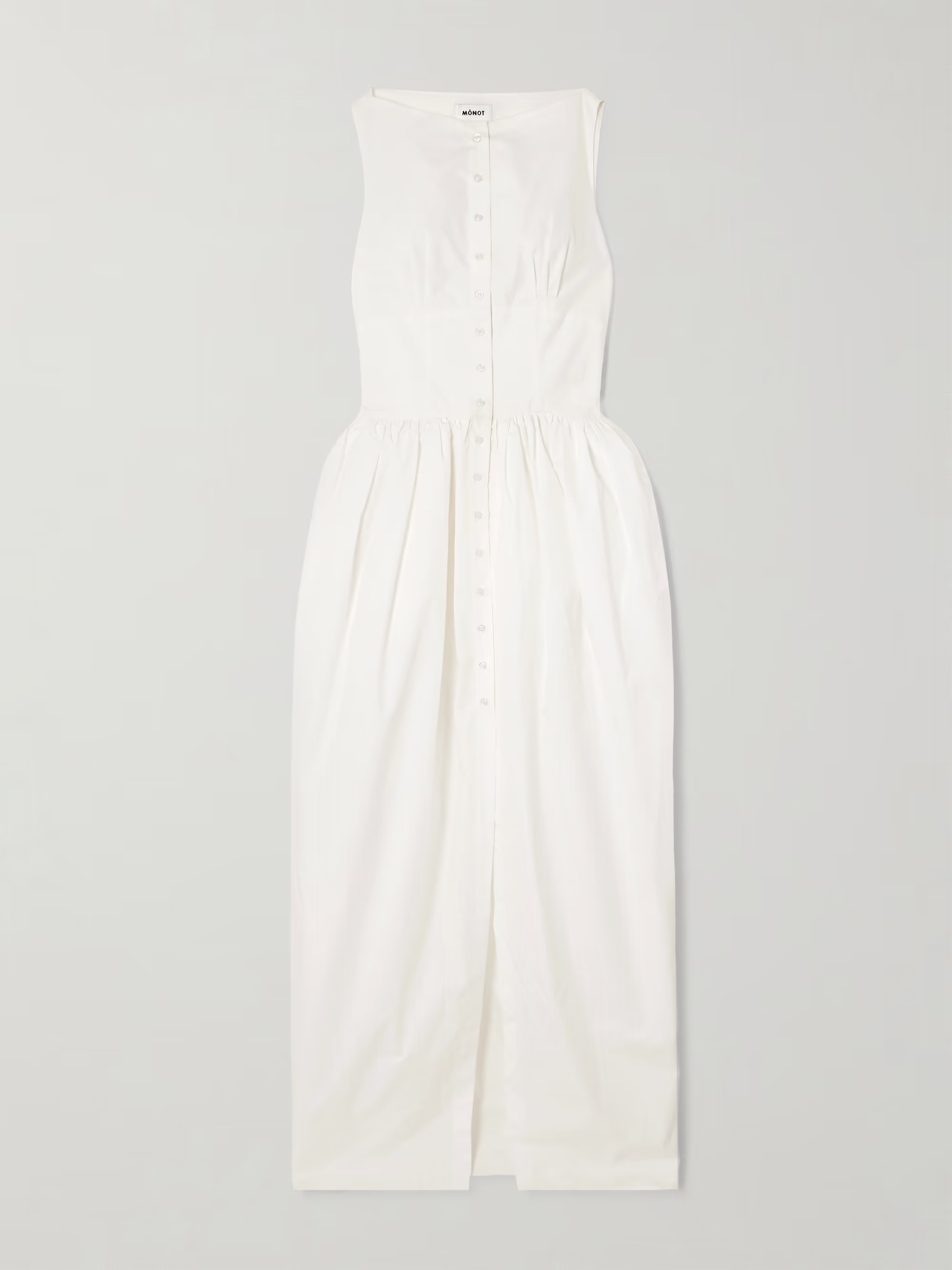 Gathered poplin maxi dress | NET-A-PORTER (US)