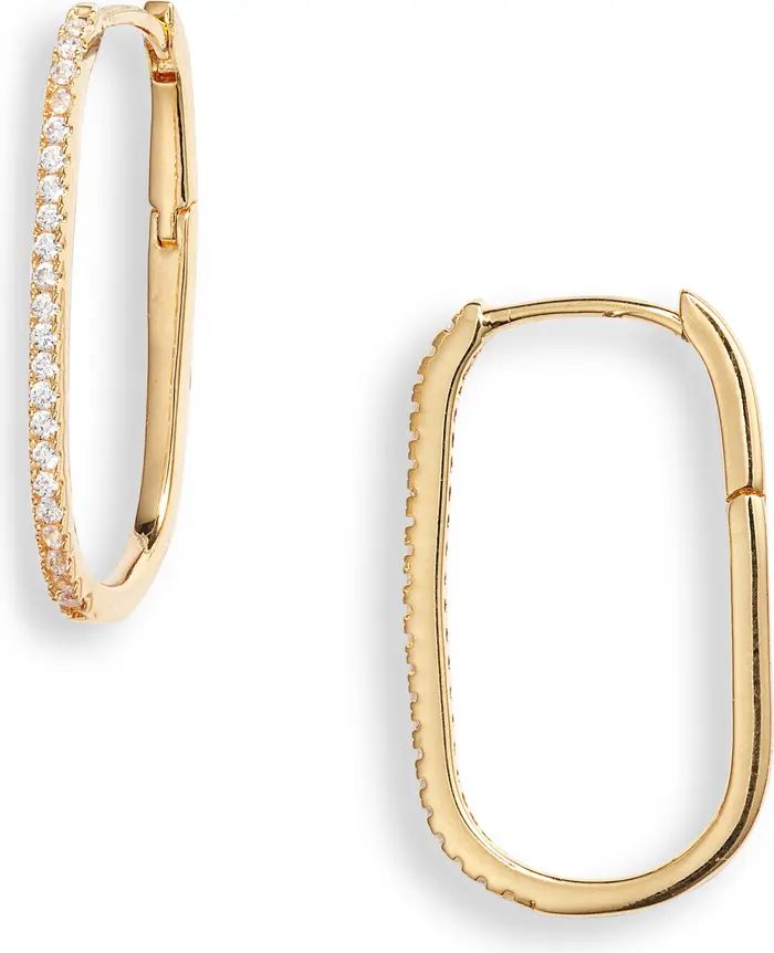 Demi Fine Skinny Oval Hoop Earrings | Nordstrom