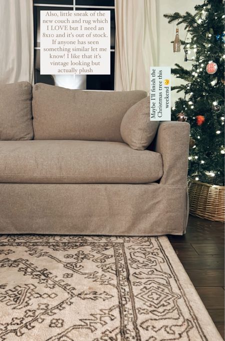 Little sneak peak of our new couch and rug. The couch is actually on sale now! We ordered it in the performanced heathered basket weave dove color. 

#LTKhome #LTKstyletip #LTKsalealert