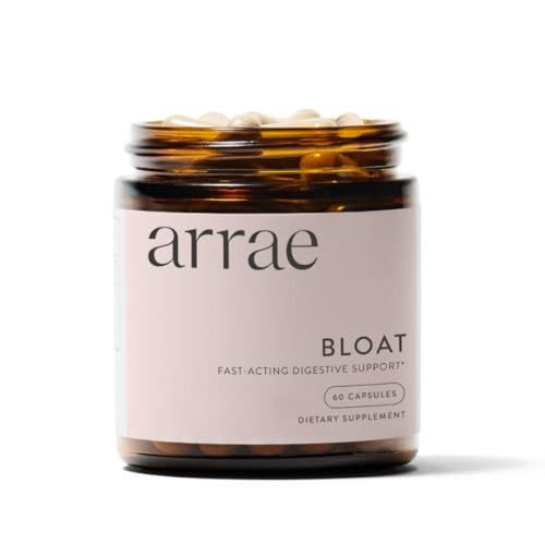 Arrae Fast-Acting Bloating Relief Digestive Enzymes, All Natural Bloat, Gas & Indigestion Relief Capsules, 60 Count | Amazon (US)