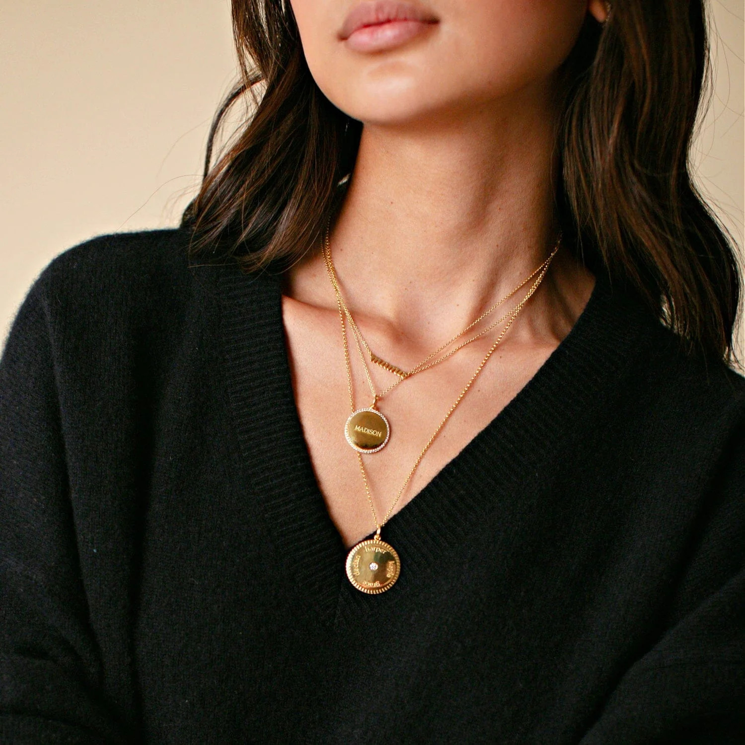 Pave Pendant Necklace | Tiny Tags (US)