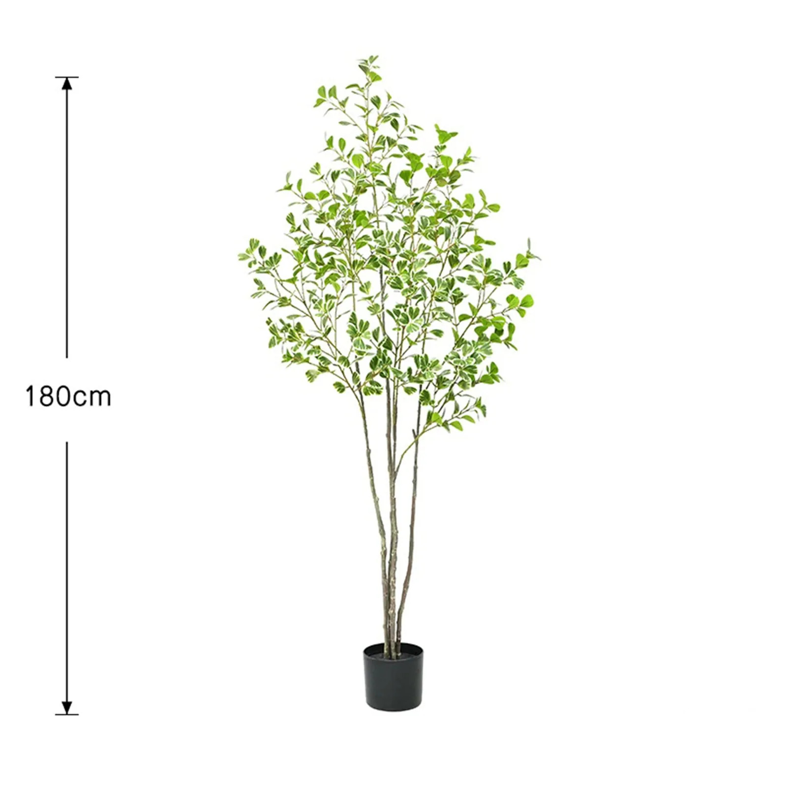 Edwards Artificial Tree Ficus Tall Faux Trees Indoor with Natural Trunk and Shiny Leaves Fake Silk Tree Faux Potted Plants for Indoor Home Decor | Lowe's