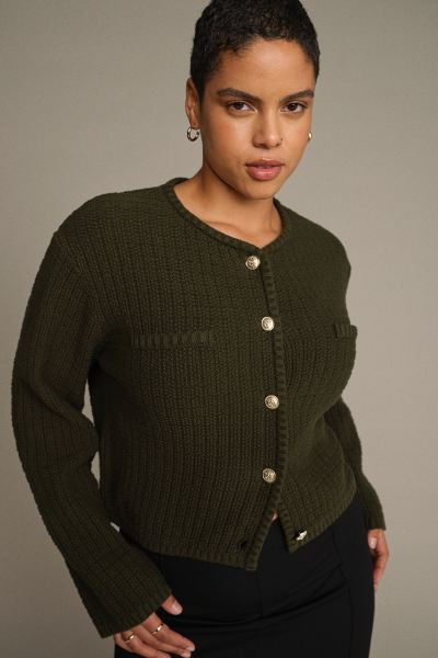 Short Textured-knit Cardigan | H&M (US + CA)