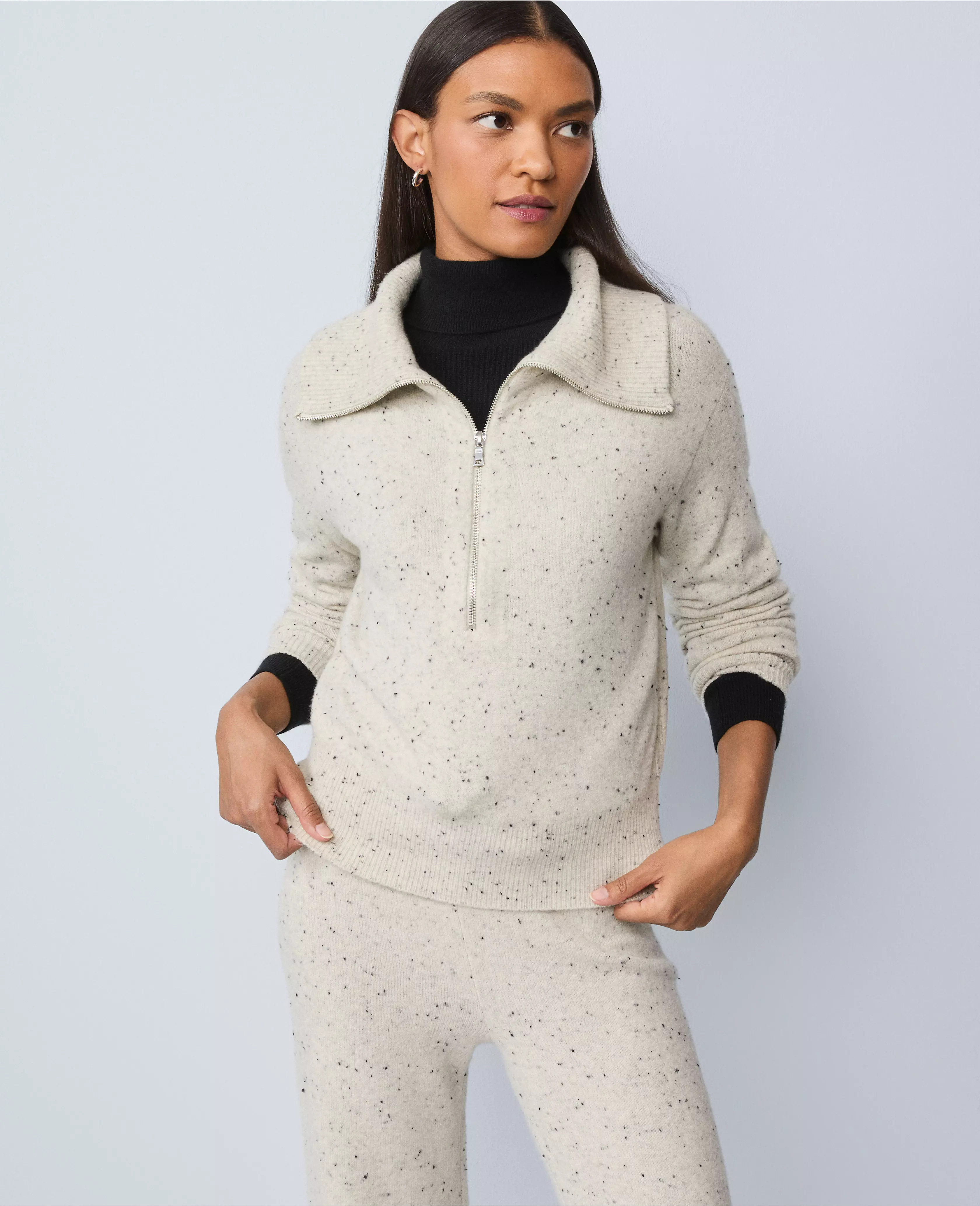 Weekend Collection Half-Zip Sweater | Ann Taylor