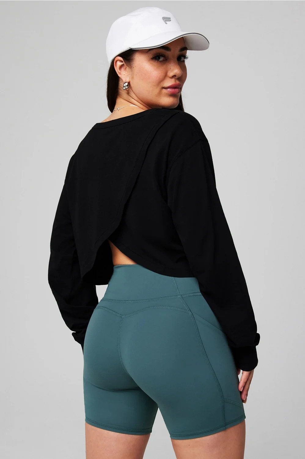 100% Cotton Cropped Boxy Long-Sleeve | Fabletics - North America