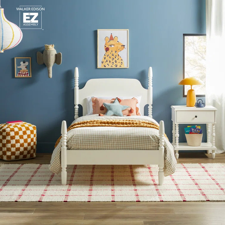 Vivienne Traditional Easy Assembly Solid Wood Twin Spindle Bed | Wayfair North America