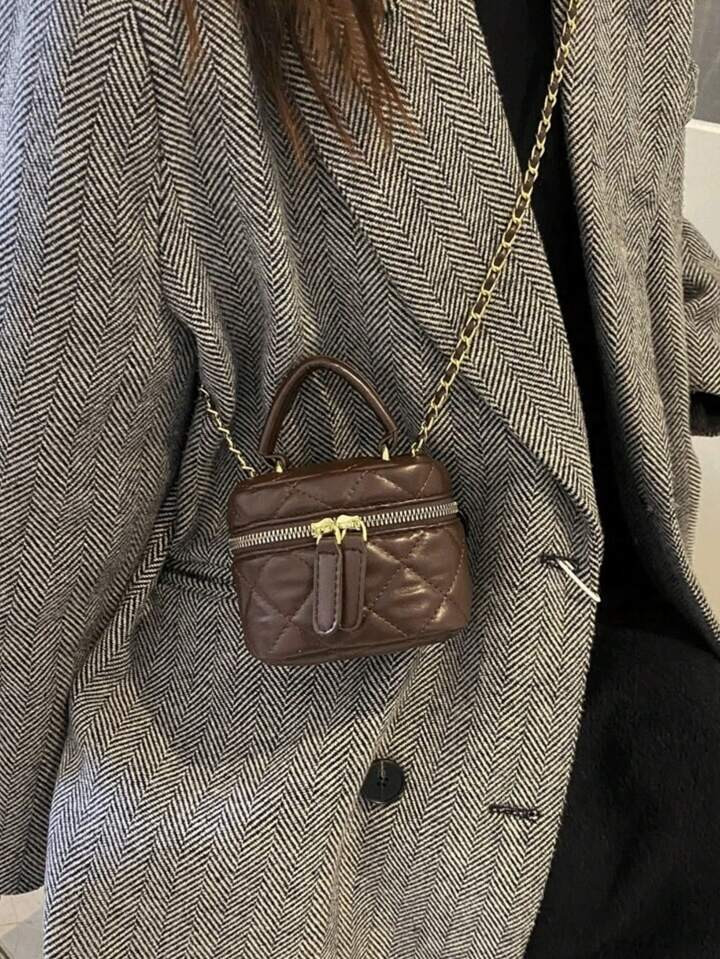 Lightweight Mini Bags, Chain Bags, Quilted Thread Bags, Handbags, Bucket Bags, Suitable For Teen Girls, College Students, And White-Collar Workers, Very Suitable For Offices, Universities, Work, Commuting, Outdoor Activities, Travel, And Outings | SHEIN