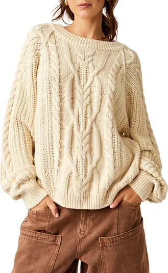 Frankie Cable Cotton Sweater | Nordstrom