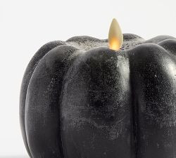 Premium Flickering Flameless Wax Pumpkin Candle | Pottery Barn (US)
