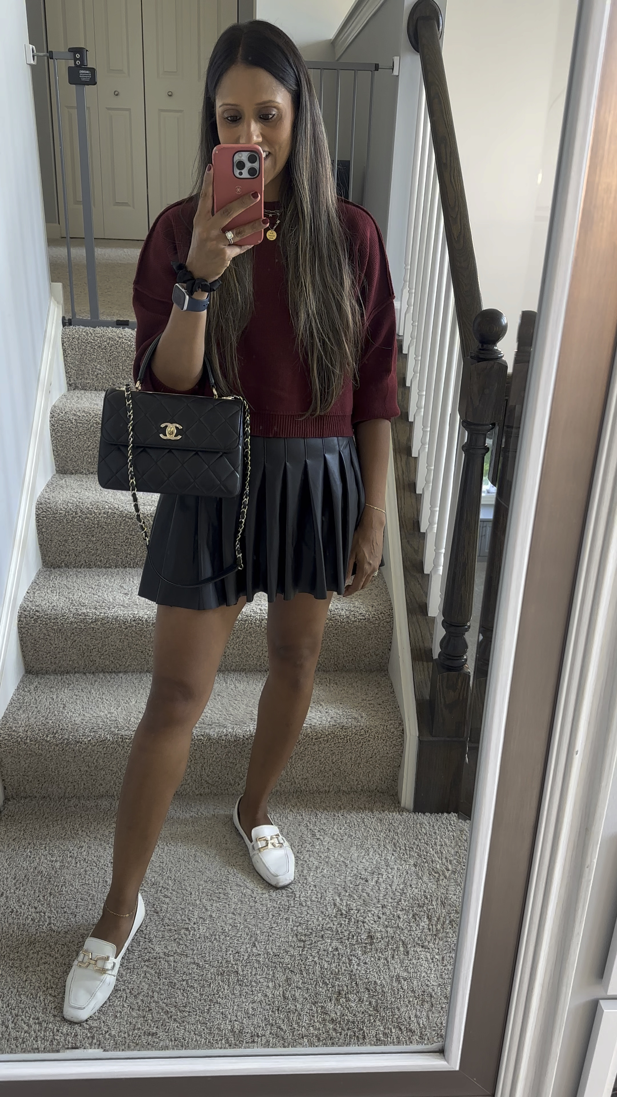 Maroon and black for this almost Fall day, so excited for the weather to change!! Best Amazon sweater, mom day outfit #LTKBacktoSchool 

#LTKFindsUnder50 #LTKVideo