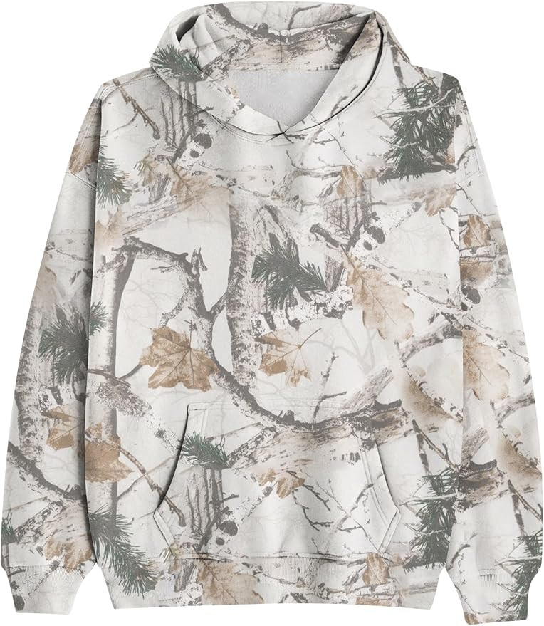 Camo Hoodie For Women Oversized Long Sleeve Drop Shoulder Fleece Hooded Sweatshirt Pullover With ... | Amazon (US)