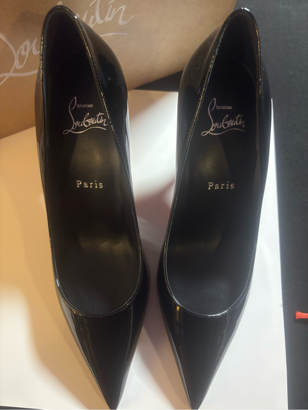 New Christian Louboutin Miss Z 80 Black Patent Leather Pumps Eu 36.5 Us 6.5 Nib | Poshmark