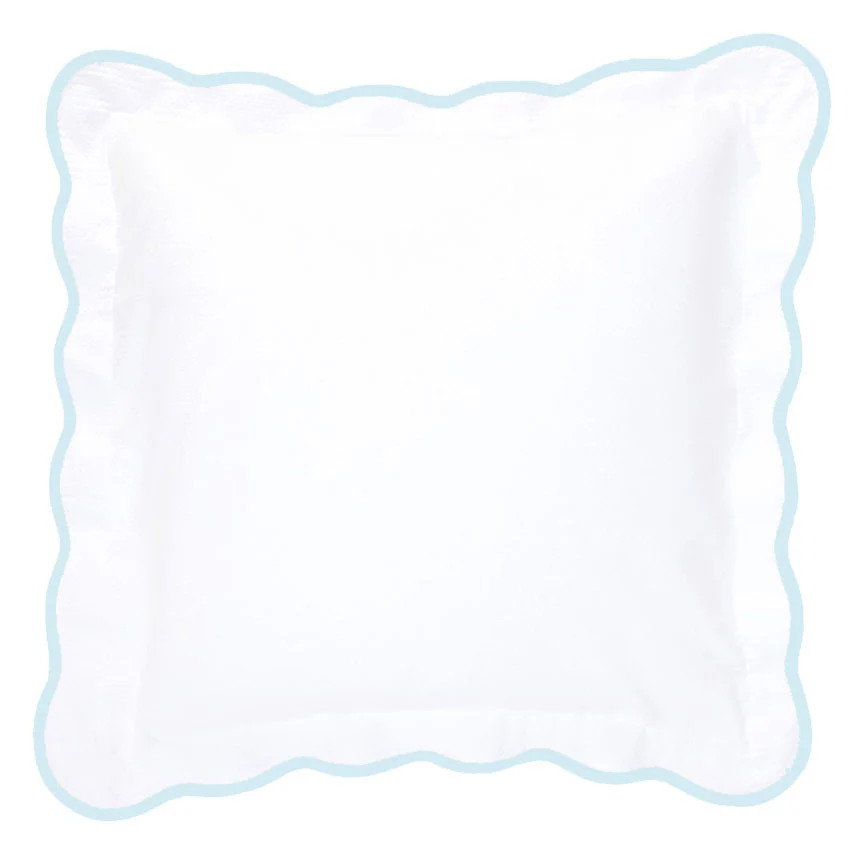 Pale Blue Pique Scallop Bedding | Biscuit Home