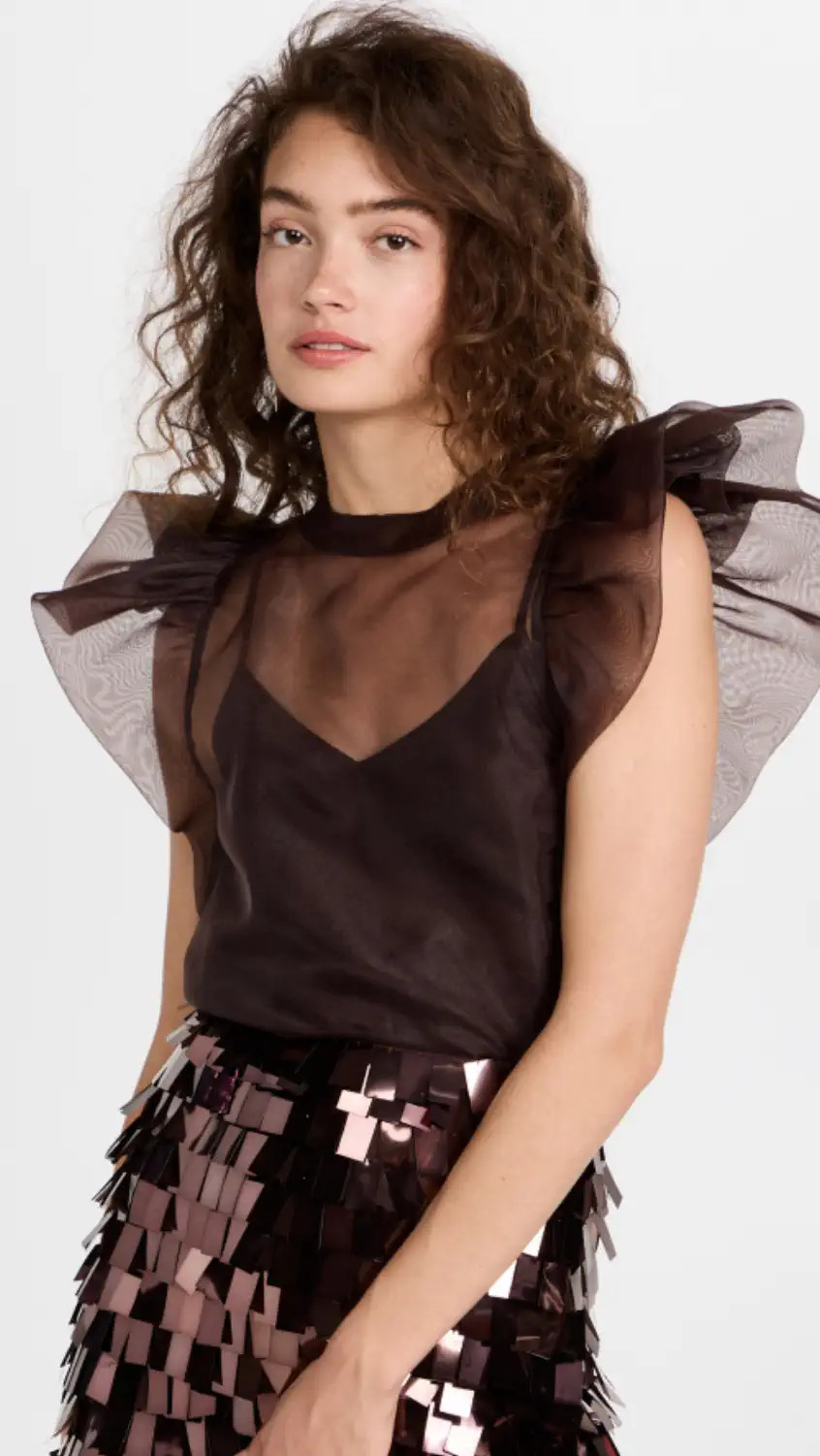 Corina Organza Ruffle Top | Shopbop