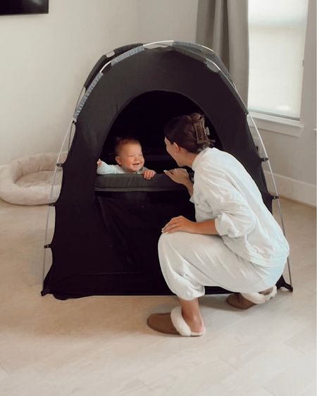 The slumber pod aka the best traveling baby item ever! We recently went on a 2 week trip with our baby boy and he slept like a dream in this! It’s completely blacked out, allows a baby camera to be placed through the top so you can keep your eyes on you little one, and holds a sound machine at the bottom! Also super light weight and compact to travel with✈️👌🏼🙌🏼

Travel mom, baby sleep gear, baby item, traveling baby

#LTKkids #LTKtravel #LTKbaby