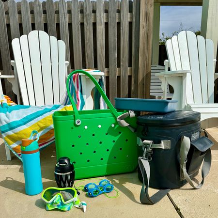 Beach trip MVPs. This Bogg bag is so big and carried all of our beach supplies. We love the Tourit coolers. Not pictured is the backpack cooler that was also utilized so much on our trip. Googles, Bluetooth speaker, Owala, and more linked too  

#LTKfindsunder50 #LTKSeasonal #LTKsalealert