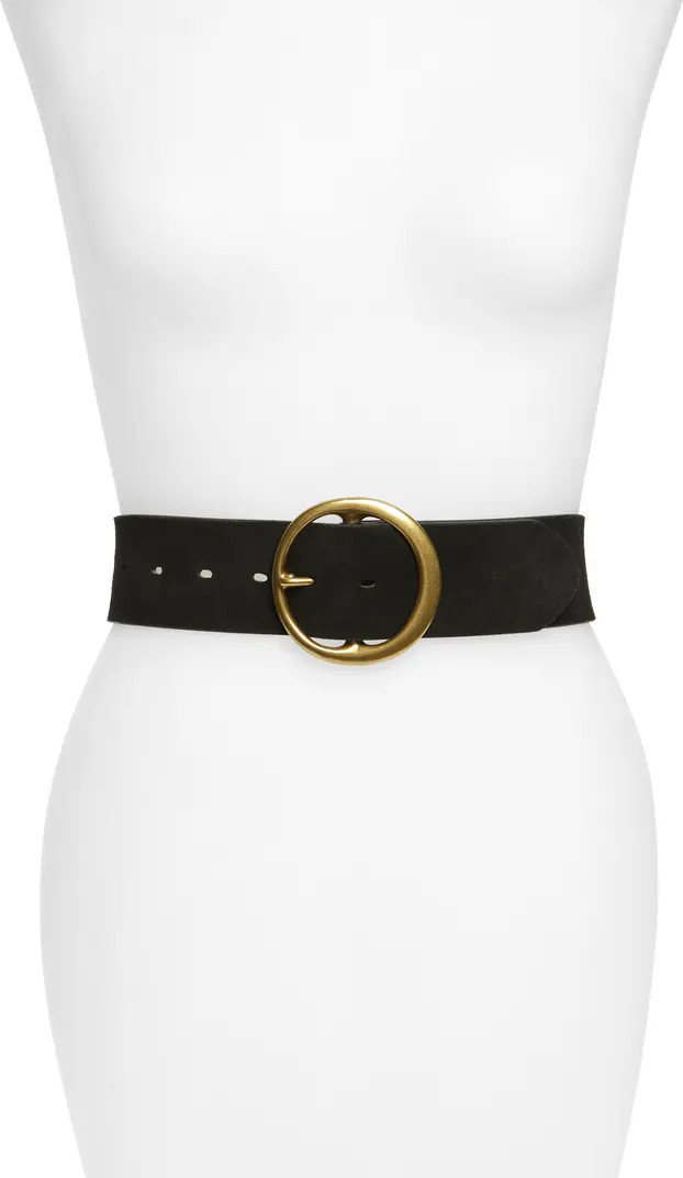 Treasure & Bond Round Buckle Suede Belt | Nordstrom | Nordstrom