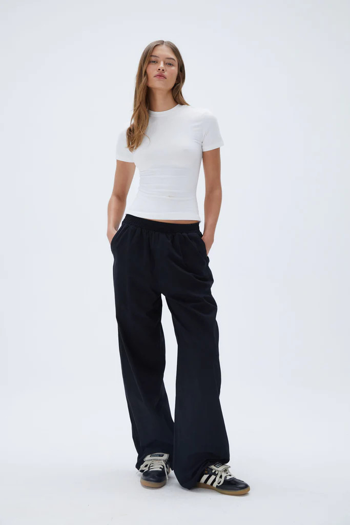 Cotton Pull on Pants - Black | Adanola UK