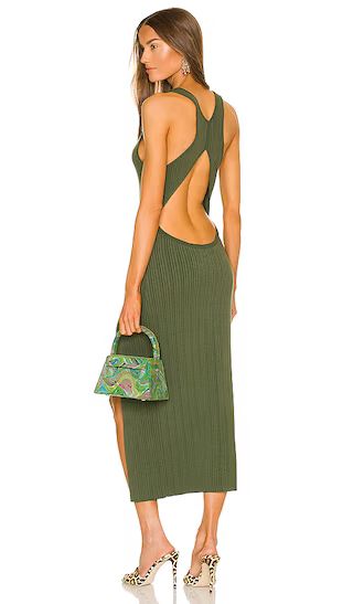 Variegated Rib Bodycon Dress in Olive Green | Revolve Clothing (Global)