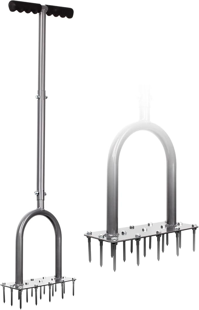 Walensee Lawn Aerator Spike Metal Manual Dethatching Soil Aerating Lawn with 15 Iron Spikes, Pre-... | Amazon (US)