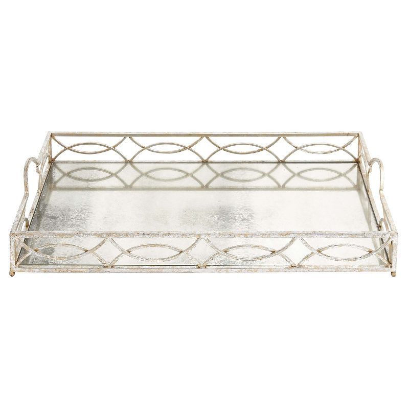 Modern Reflections Rustic Iron Tray (25") - Olivia & May | Target