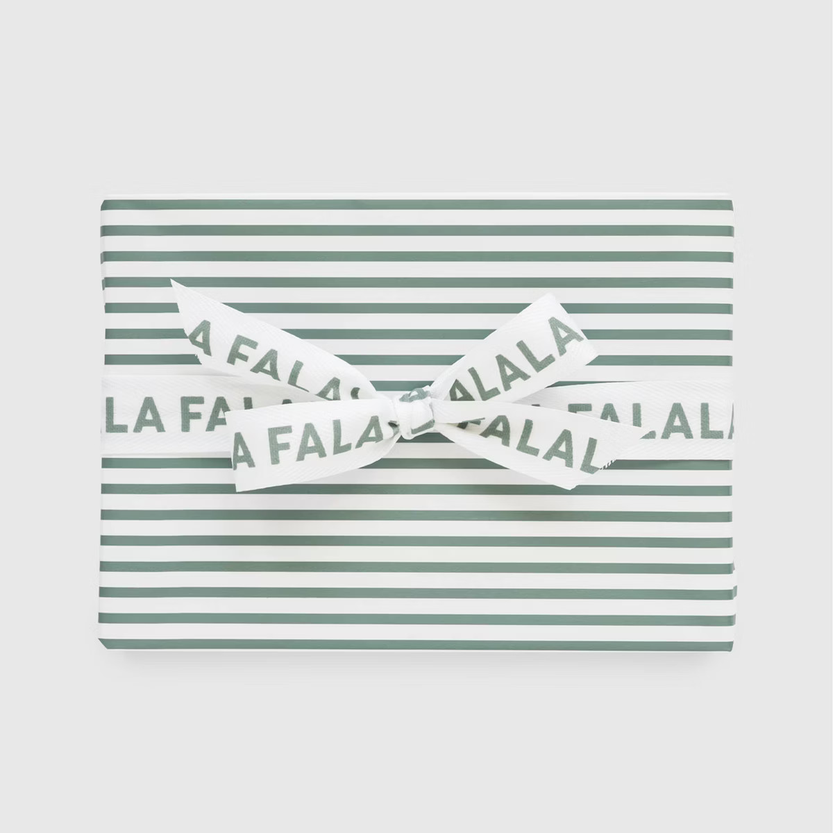 118"x30" Christmas Pinstripe Wrapping Paper Green/White - Sugar Paper™ + Target | Target