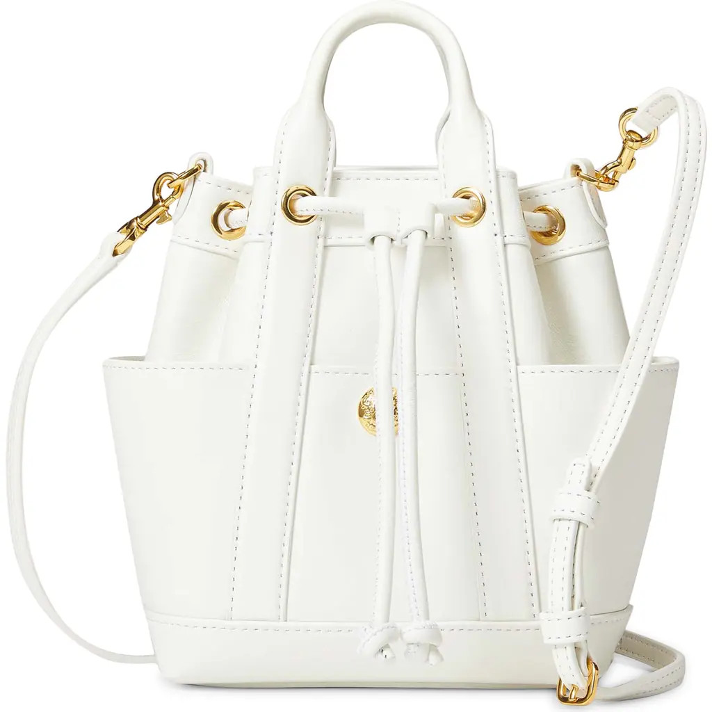 Veronica Beard Mini Goody Leather Bucket Bag in Off White at Nordstrom | Nordstrom