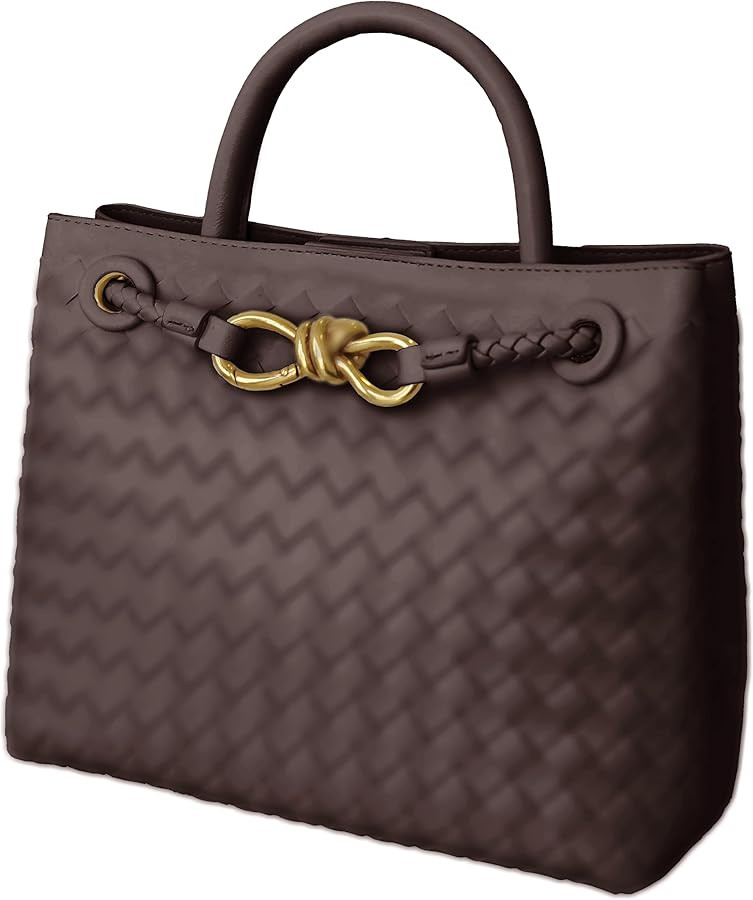 Woven Bags for Women Bowknot Small Tote Hobo Shoulder Crossbody Bags PU Leather Handwoven Woven P... | Amazon (US)