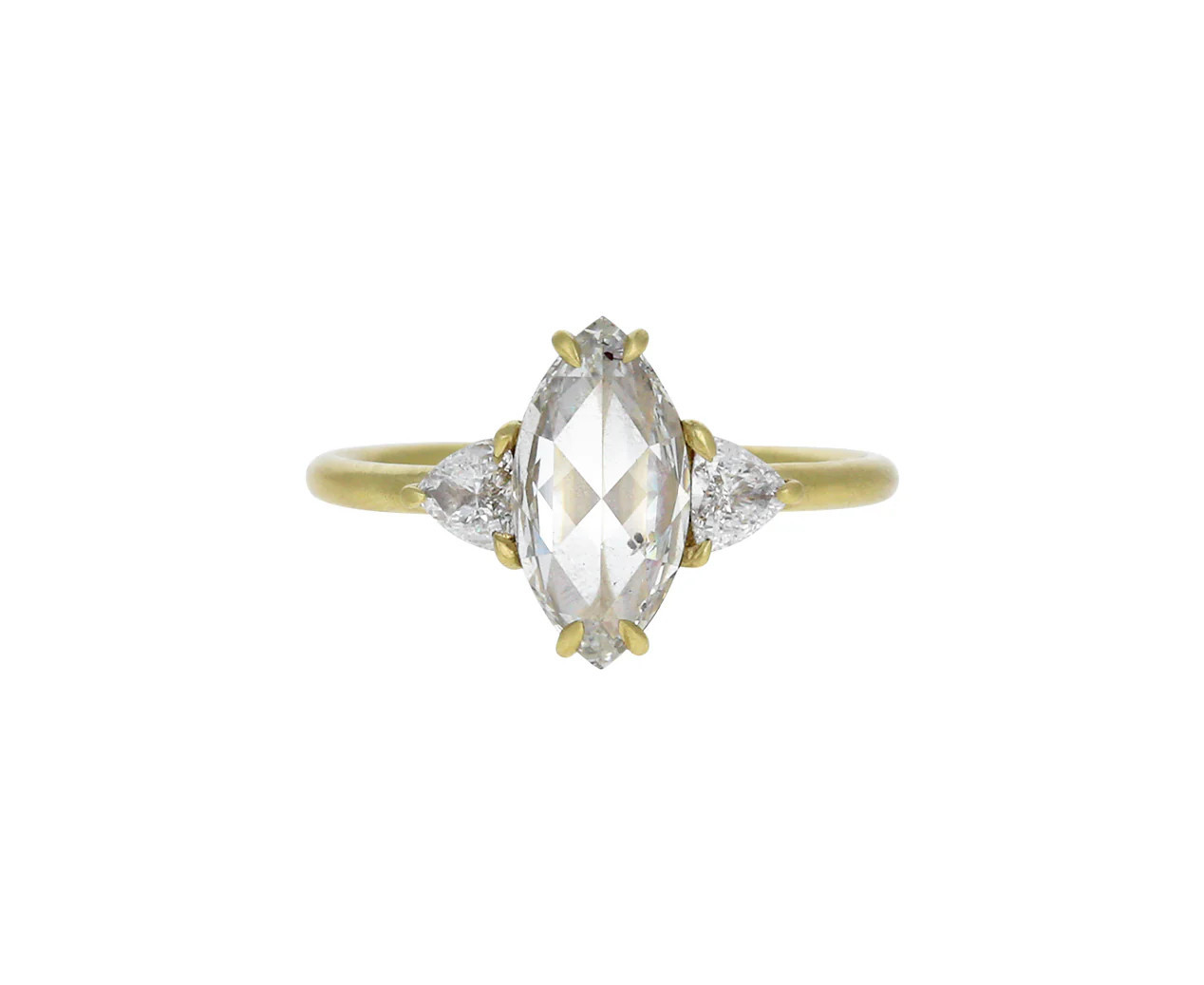 Rose Cut Marquise Diamond Solitaire | TWIST